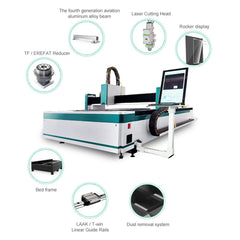 BHG Sheet Fiber Laser Cutting Machine BT3015S 1500W For Metal CS SS AL